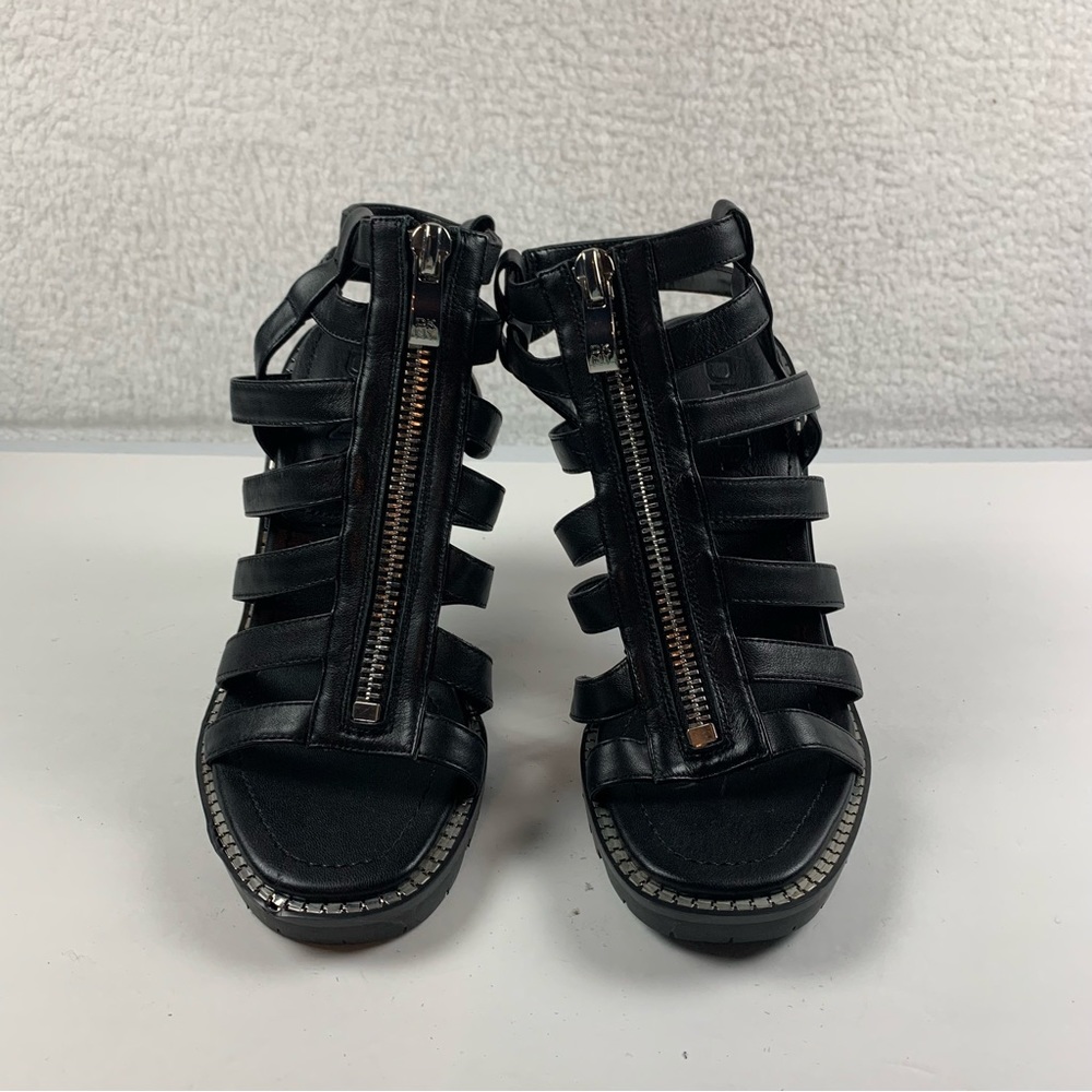 Women's DKNY Ralina Caged Strappy High Heel Sandals Black‎ shoes 8.5 NWOB 7311